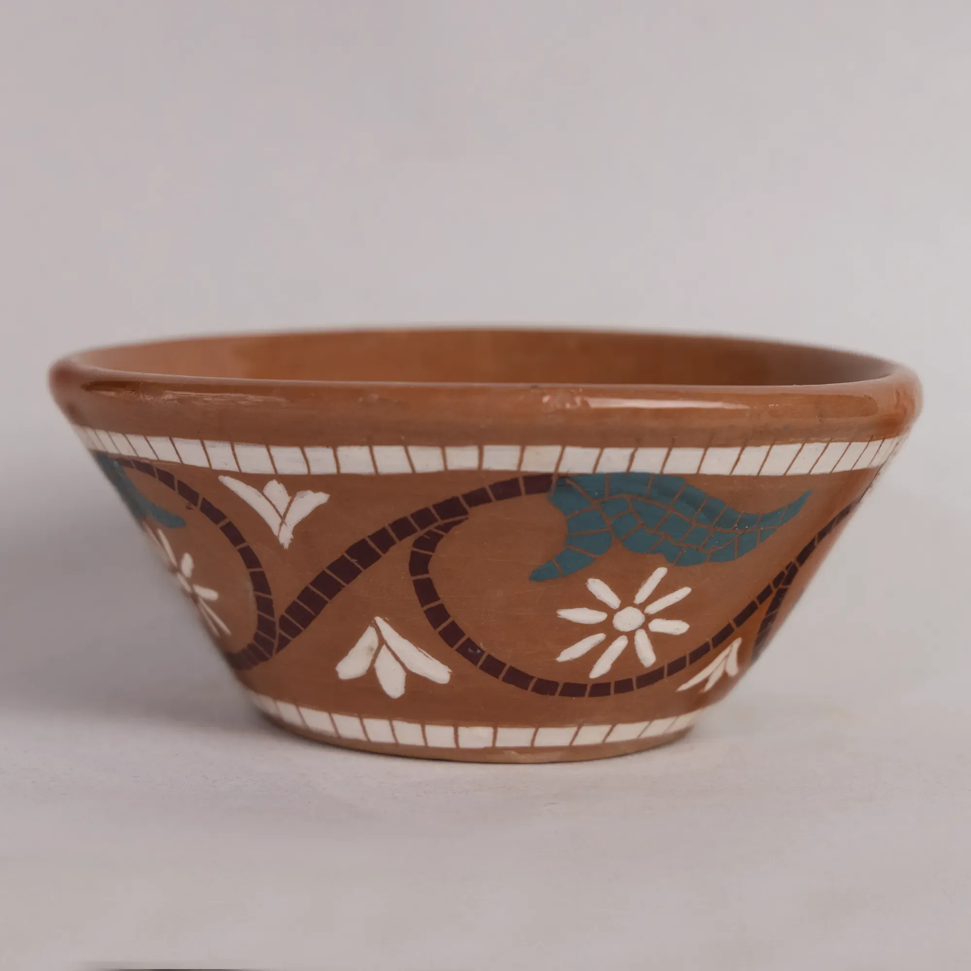 Handmade Ceramic Medium Bowl-Size Table Plate – Food-Safe Mosaic Art