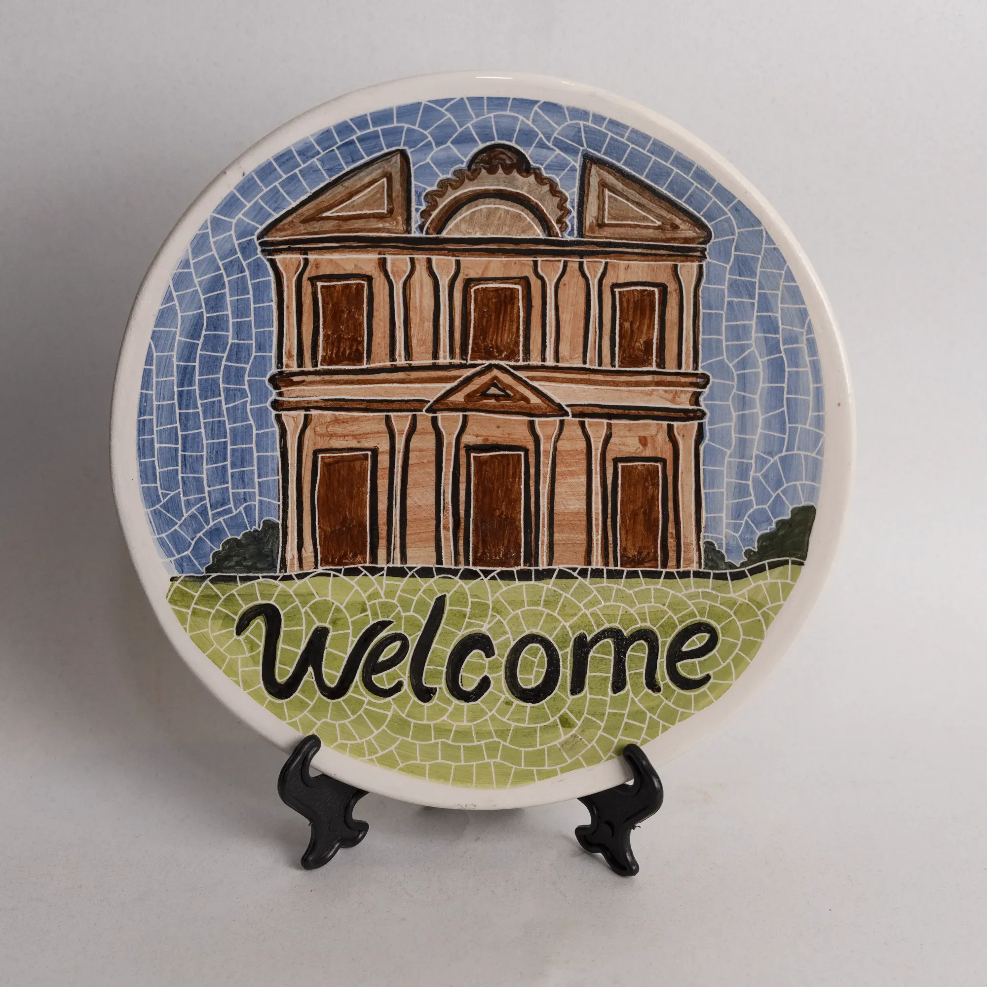 Handmade Ceramic Decorative Plate for Wall or Stand – 15 cm