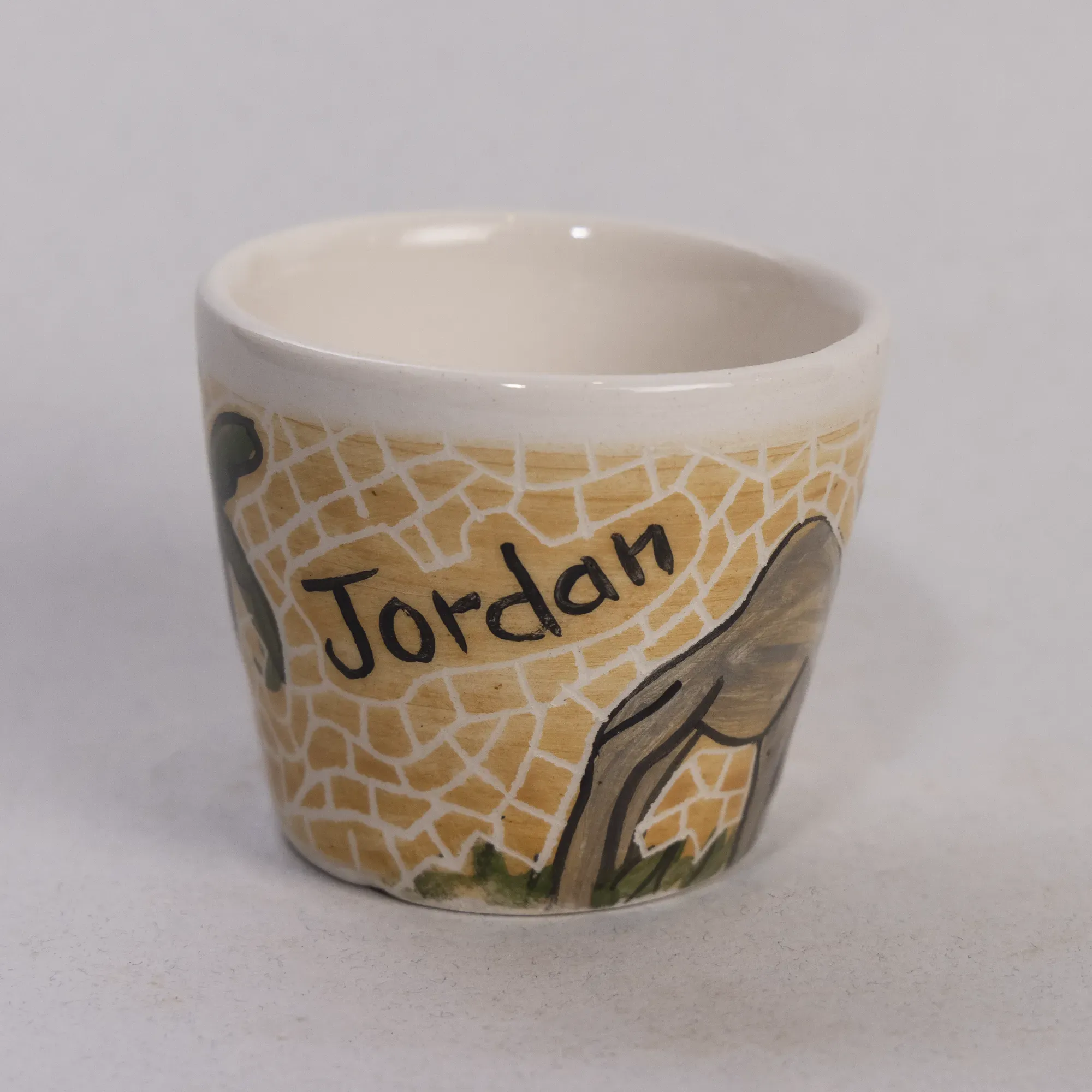 Handmade Ceramic Shot Cup with Mosaic Art Handmade Finish