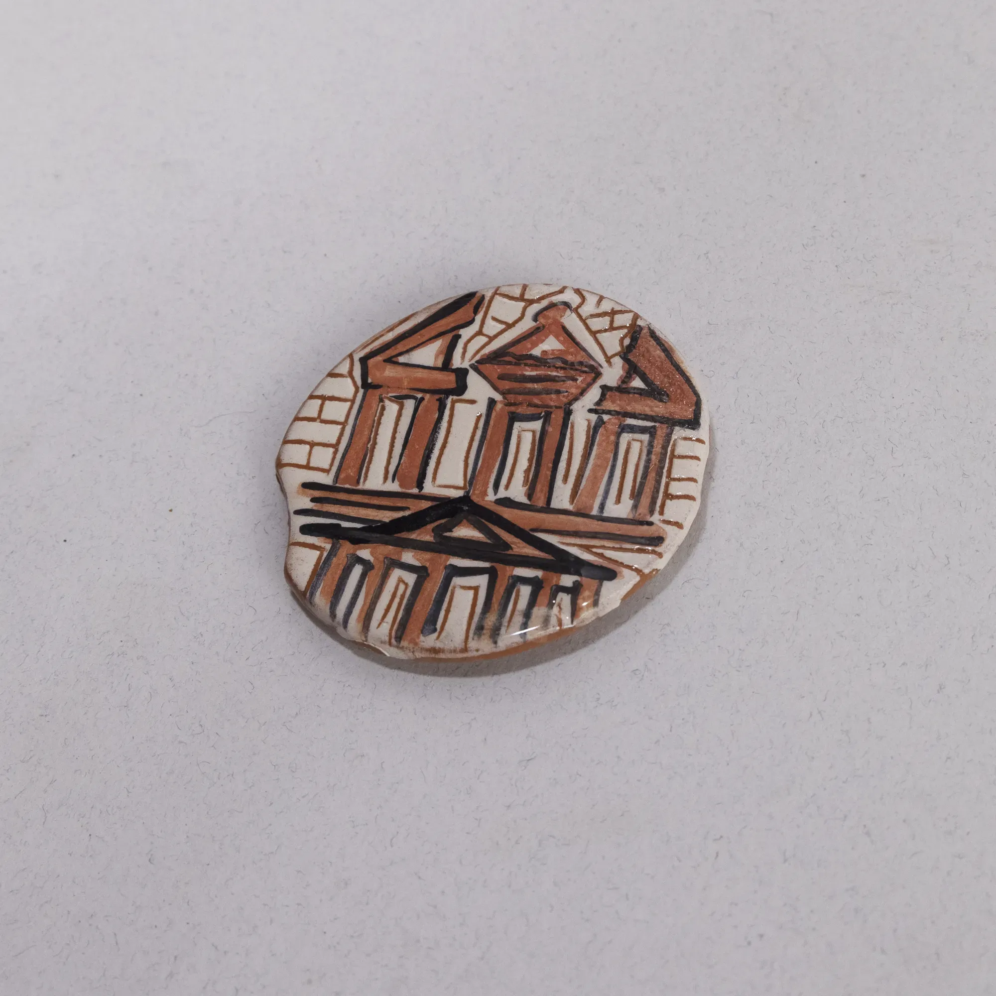 Handmade Ceramic Fridge Magnet – Artisan Handmade Finish – 5 cm