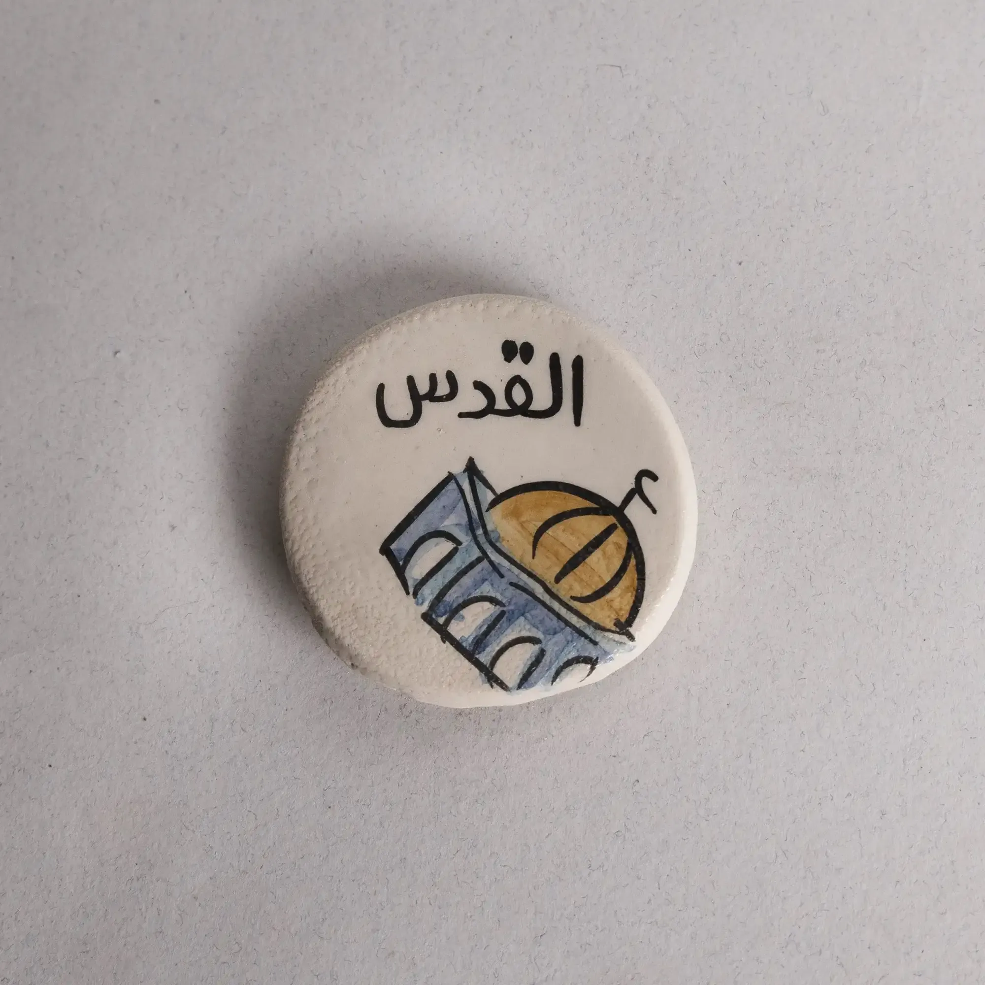 Handmade Ceramic Fridge Magnet – Artisan Mosaic Art Design – 5 cm