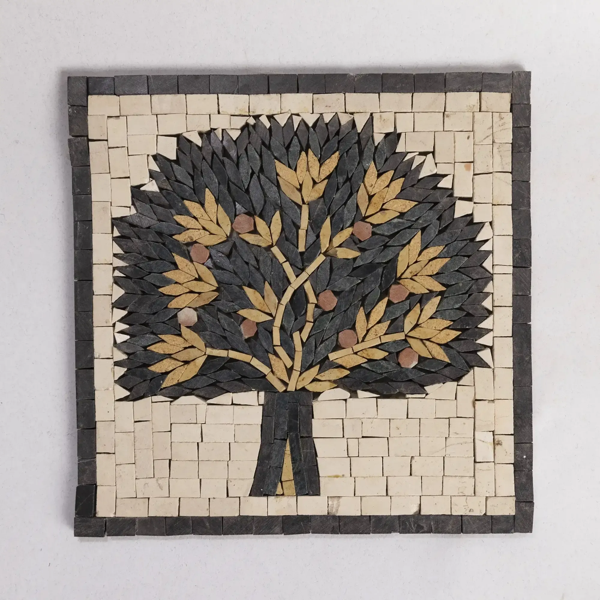 Handmade Natural Stone Mosaic Wall Art Décor – 15x15 cm