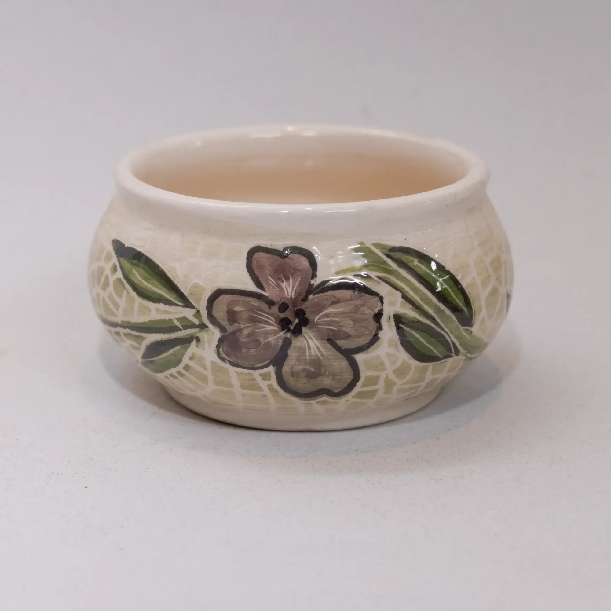 Handmade Ceramic Hosting Snack Plate with Handmade Mosaic Art