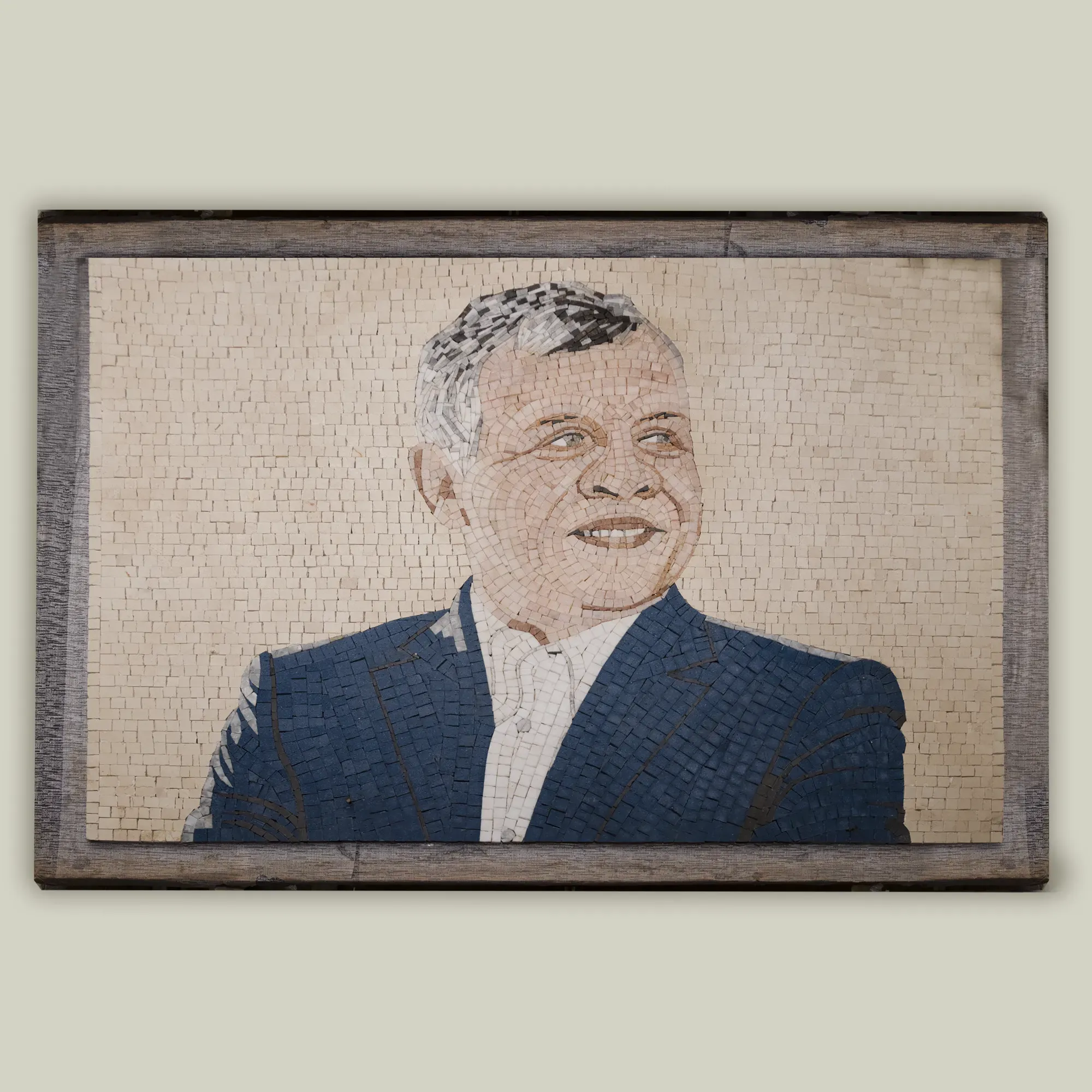 Handcrafted Custom Natural Stone Mosaic Wall Art – 100 x 100 cm