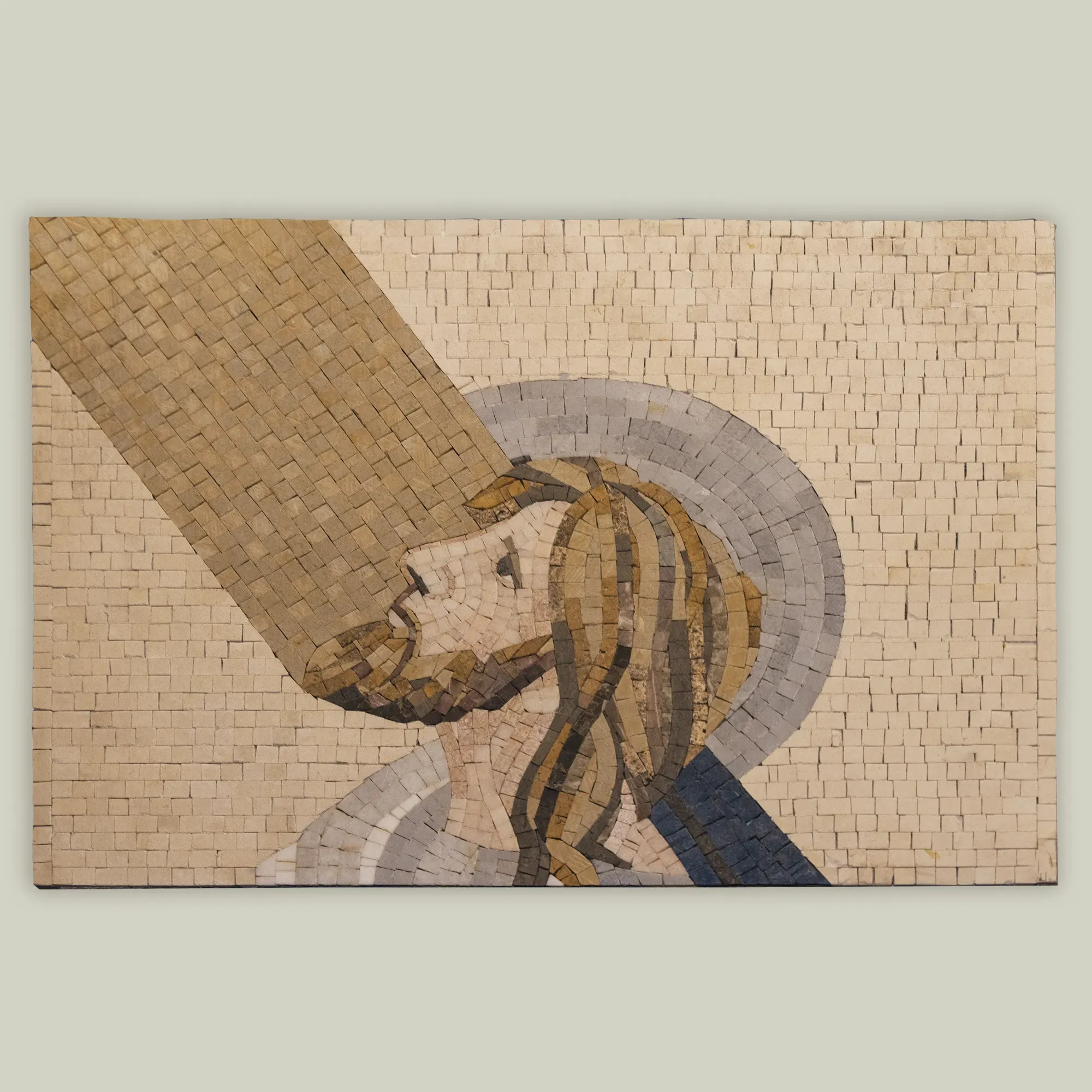 Handcrafted Mosaic Wall Art with Natural Stone – 100 x 100 cm