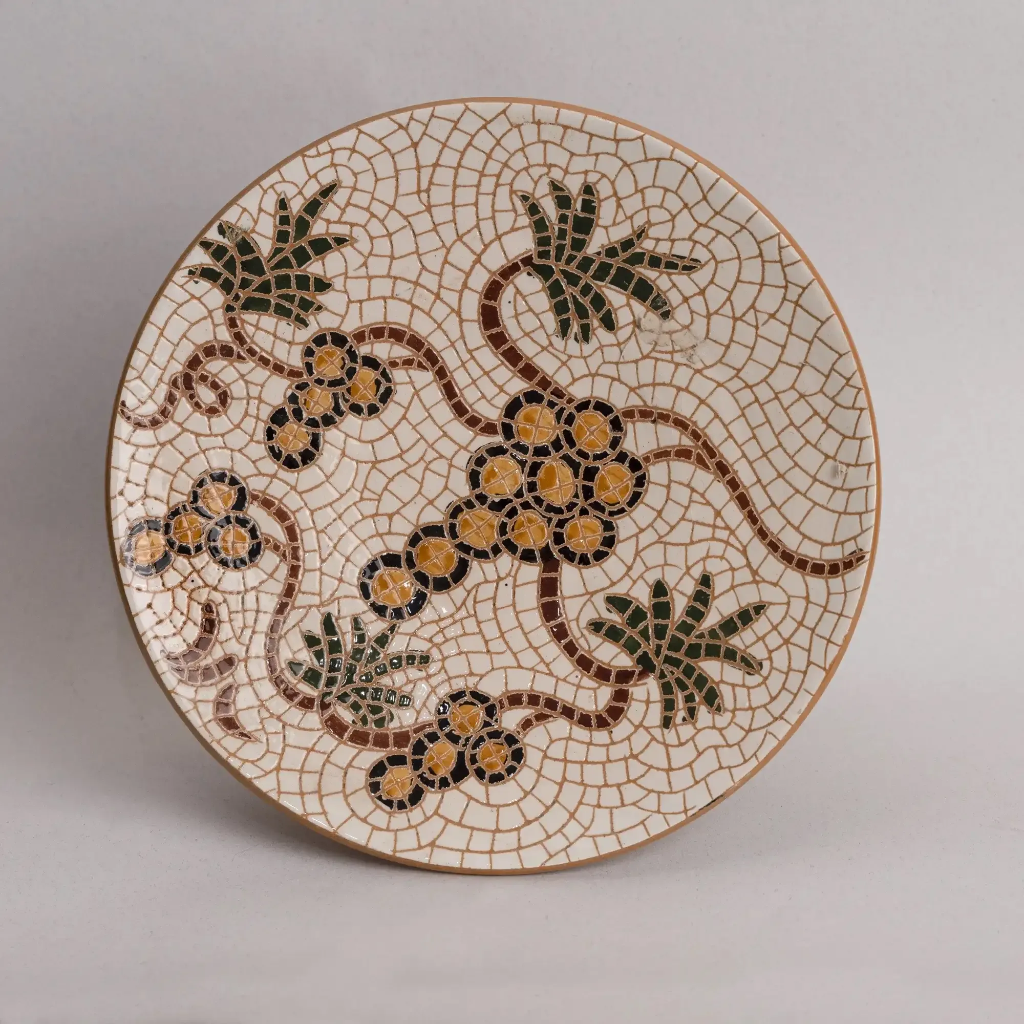 Handmade Ceramic Decorative Plate for Wall Hanging or Stand – 35 cm