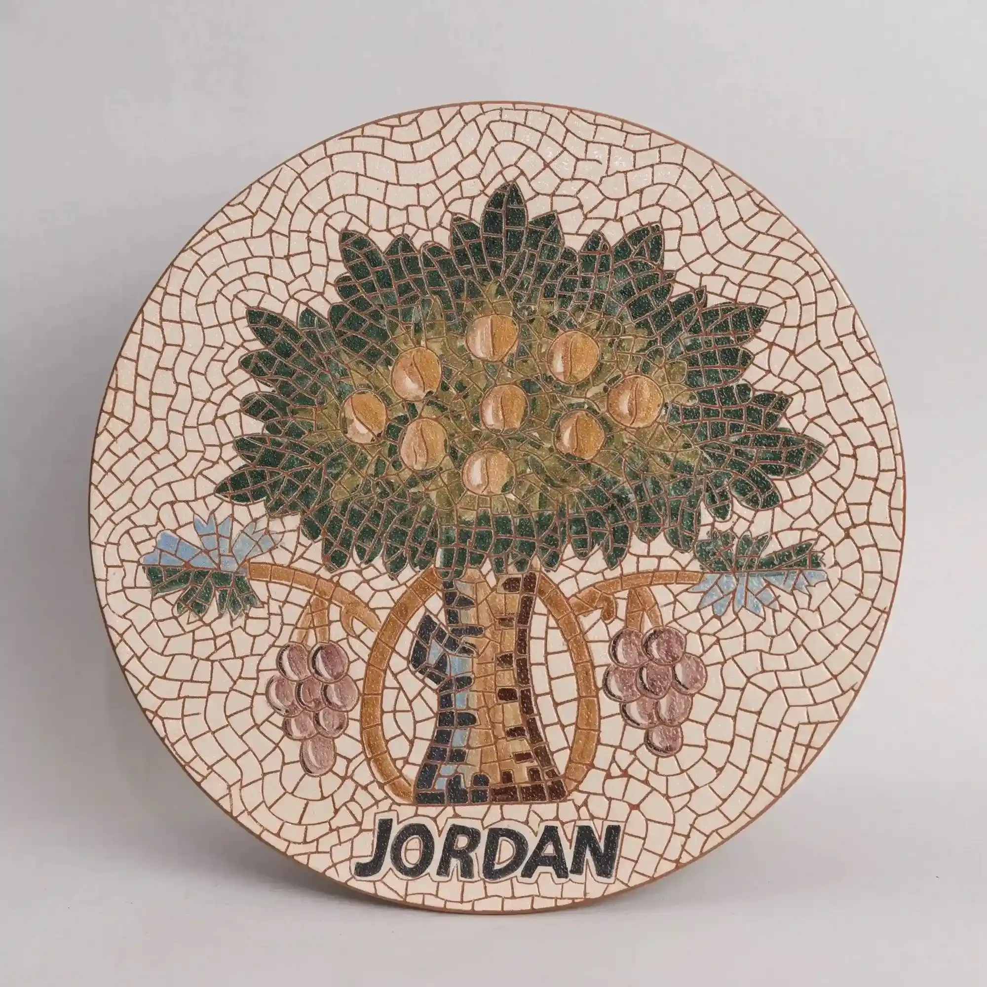 Handmade Ceramic Decorative Plate for Wall Hanging or Stand – 25 cm