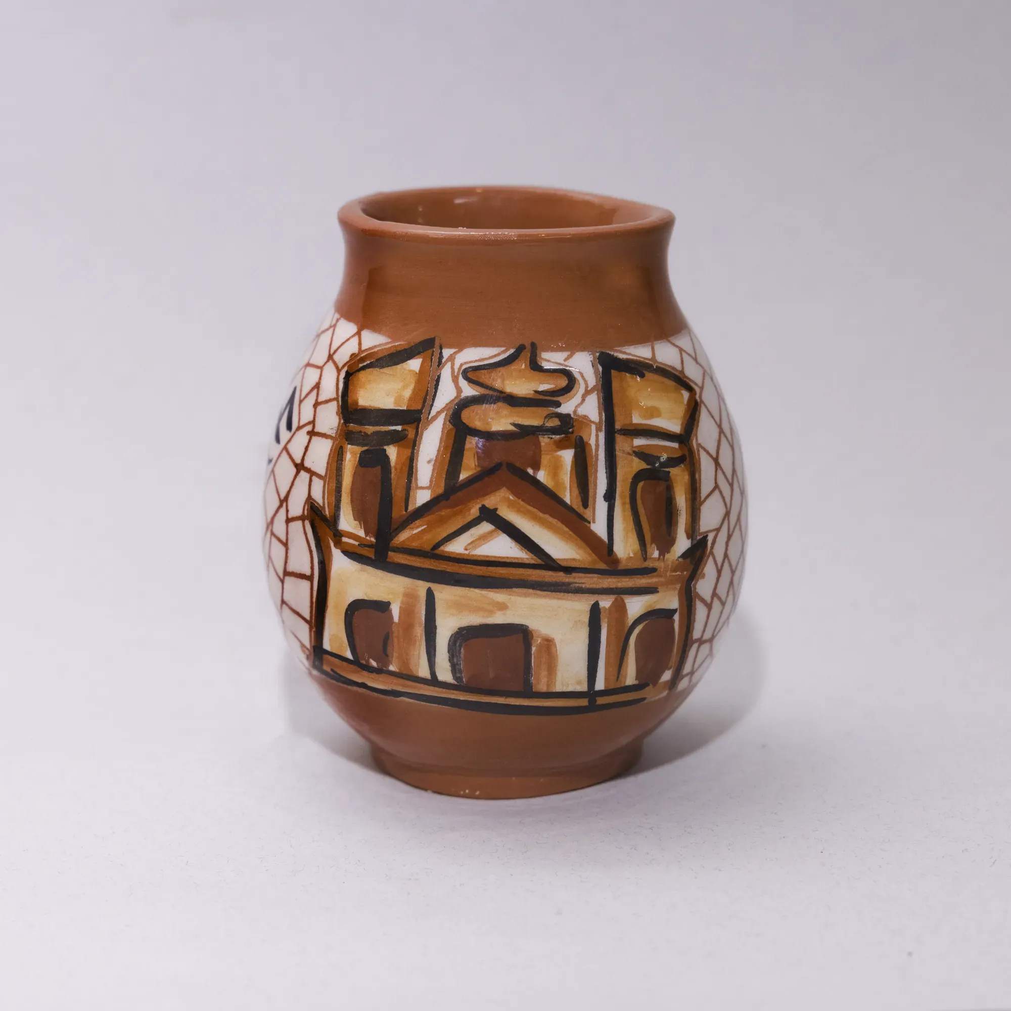 Handmade Ceramic Mate Natural Clay Cup with Artisan Finish