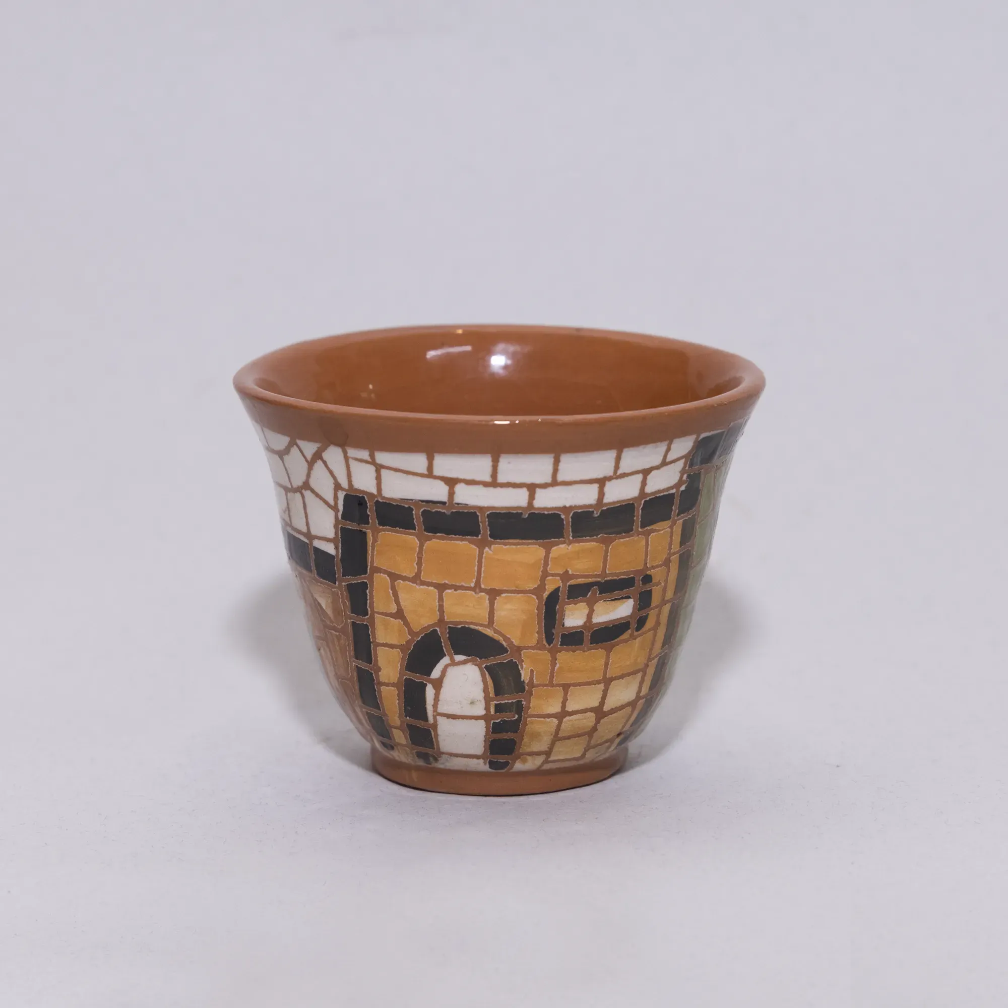 Handmade Ceramic Coffee Cup – Food-Safe Handmade Mosaic Art Design
