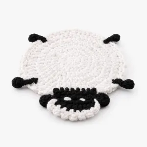 Handmade Crochet Floral Cup Coaster in Soft Yarn