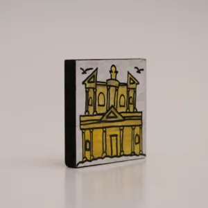 Hand Painted Heritage House Fridge Magnet - 7x7 cm