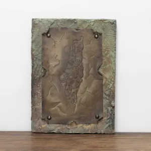Handmade Copper Palestine Map Decorative Wall Art 60 × 90 cm