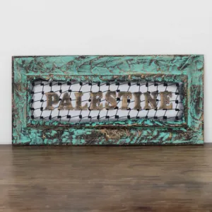 Palestinian Keffiyeh and Palestine Lettering Wall Key Holder