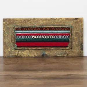 Artisan Palestinian Flag Textile Panel Wall-Mounted Key Holder