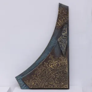 Handmade Ornate Corner Panel Wall Key Holder with Artisan Details