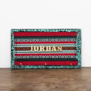Artisan Jordan Heritage Textile Panel Wall-Mounted Key Holder