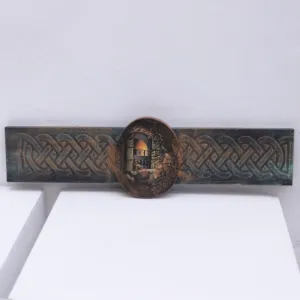 Handmade Raised Portrait Medallion Decorative Wall Key Holder