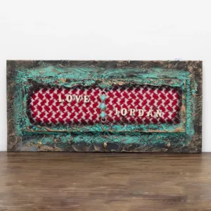 Handcrafted Love Jordan Keffiyeh Panel Decorative Wall Key Holder