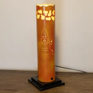 Orange Acrylic Table Lamp with Patrick Star and Warm Light