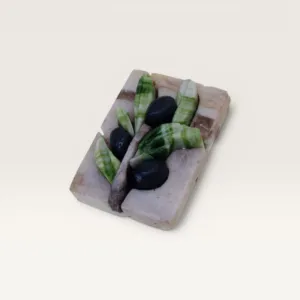 Handmade Olive Branch Stone Mosaic Refrigerator Magnet, 4x5 cm