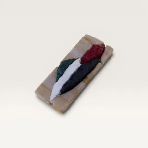 Handmade Palestine Flag Map Stone Mosaic Magnet, 4x5 cm