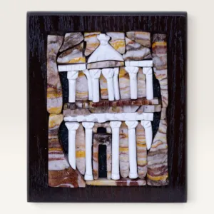 Handmade Petra Treasury Stone Mosaic Wall Art with Multiple Size Options