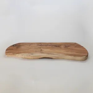Long Live-Edge Olive Wood Cutting and Serving Board