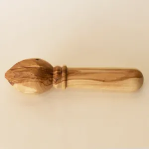 Hand-Carved Wooden Citrus Reamer with Rounded Juicing Head