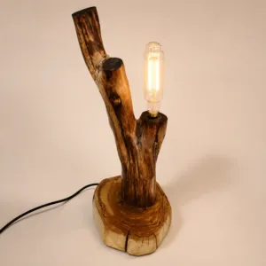 Handmade Raw Branch Table Lamp – Forest Essence Design with Warm Light, 82 cm