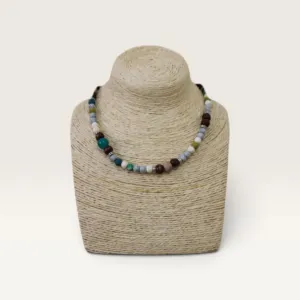 Turquoise and White Beaded Handmade Necklace for Everyday Wear