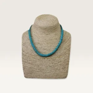 Turquoise Seed-Bead Handmade Statement Necklace Handmade and Adjustable