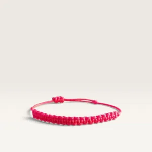 Pink Braided Adjustable Cord Bracelet Handmade and Adjustable