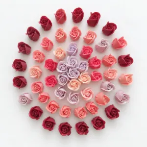 Mini Rose-Shaped Glycerin Soap Favor with Fragrance – 4x4x4 cm (Available In Colors)