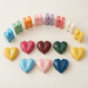 Faceted Heart Glycerin Soap Favor with Fragrance – 7x7x3 cm (Available In Colors)