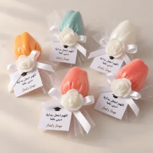 Damask Rose-Shaped Glycerin Graduation Soap Favor – 7x7x3 cm (Available In Colors)