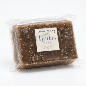 Natural Rosemary & Flaxseed Rice Glycerin Soap – 9x7x3 cm