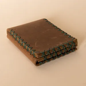 محفظة جلد بثلاث طيات – بني بثلاث طاقات – 8×10×0.7 سم لكل وجه