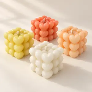 Bubble Heart Sculpted Scented Candle (Available In Scents and Colors)