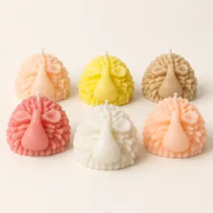 Handmade Medium Eid Sheep Floral Sculpted Candle – 6 cm (Available In Scents and Colors)