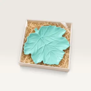 Leaf-Shaped Concrete Favor Dish (Available In Colors)