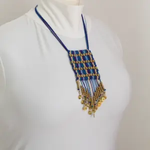 Handcrafted Multicolor Rectangular Macramé Necklace