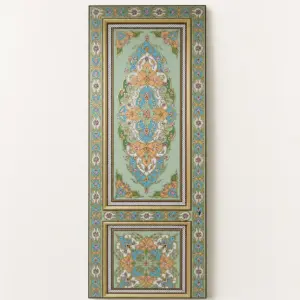 Custom-Size Hand-Painted Arabesque Wooden Door – One-Sided (Price per Square Meter)