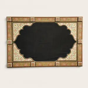 Customizable Sand Floral Arabesque Wall Art – 120x80 cm