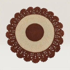 Handmade Crochet Round Table Centerpiece - Polyester 75 cm Diameter