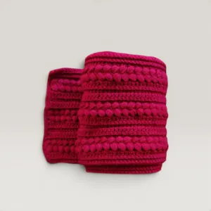 Handmade Crochet Scarf with Spike Stitch Design - 150x16 cm