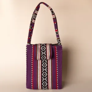Purple Heritage Lunch Box Bag Thermal Felt Insulated - 24x22x15 cm