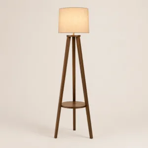 Handmade Solid Oak Wood Floor Lamp Modern Warm Design - 170 cm