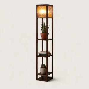 Handmade Solid Oak Wood Floor Lamp Decorative Stand 150cm