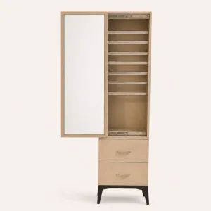 Handmade Scarf Storage Cabinet with Mirror Wood Organizer 160cm
