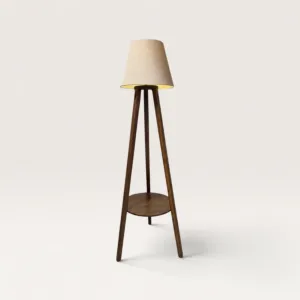 Handmade Solid Oak Wood Floor Lamp Modern Design - 170 cm